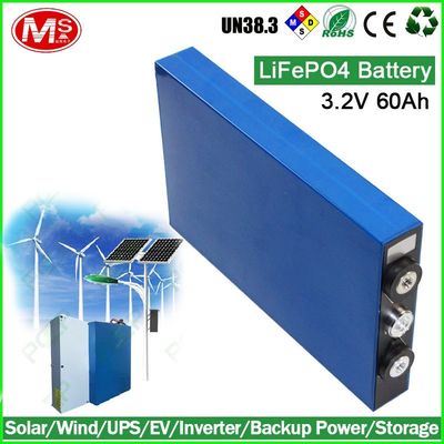 중국 UPS/EV/변환장치를 위한 매우 얇은 프리즘 리튬 전지 LiFePO4 3.2V 60Ah 협력 업체